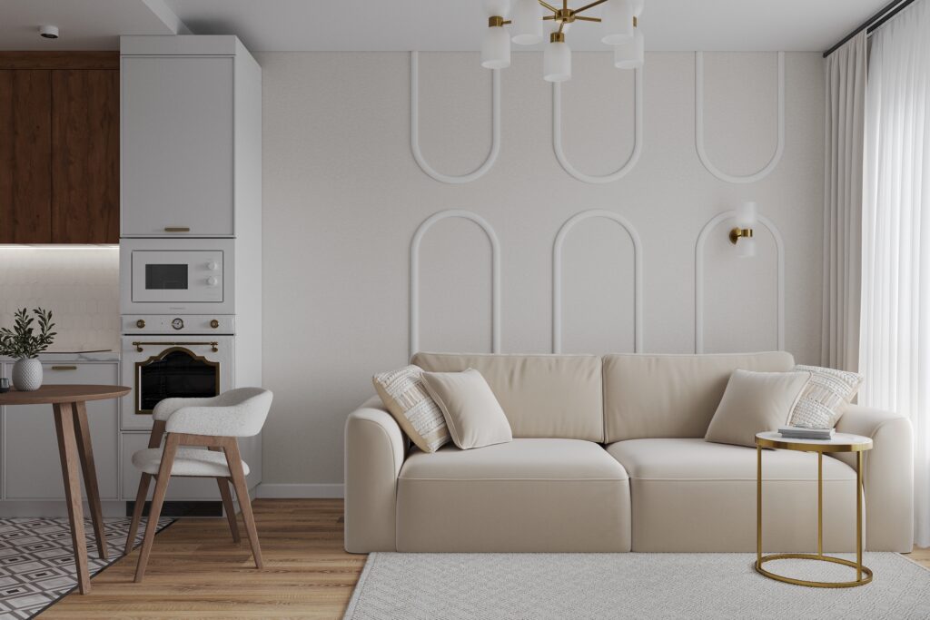 Готовый дизайн однушки 32 кв.м.